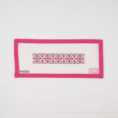 Red, White, and Light Blue Key Fob