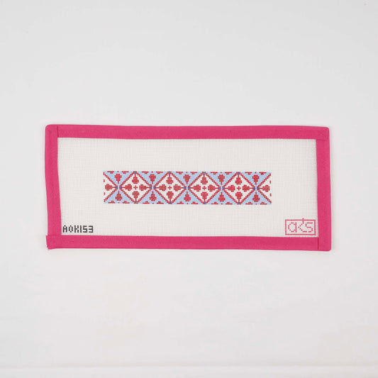 Red, White, and Light Blue Key Fob