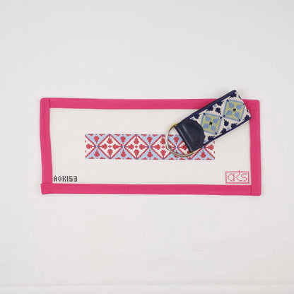 Red, White, and Light Blue Key Fob