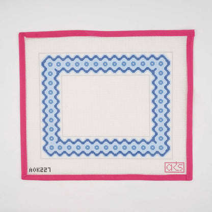 Ric Rac Picture Frame - Blue 5x7"