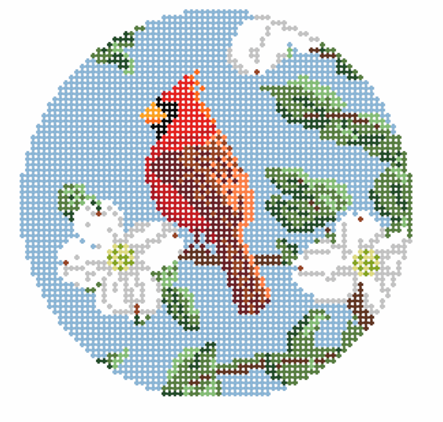 Cardinal in a Dogwood