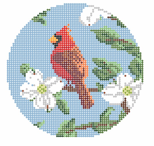 Cardinal in a Dogwood