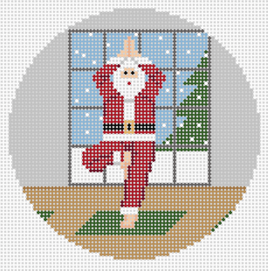 Sporty Santa Ornament - Yoga
