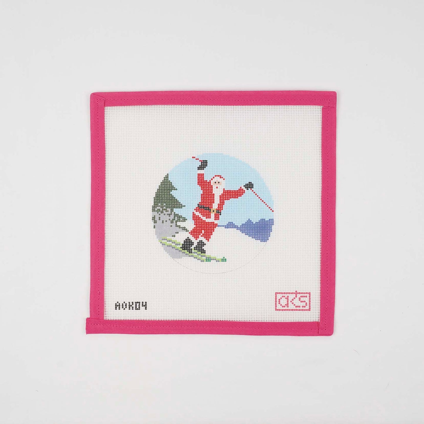 Sporty Santa Ornament - Skiing Santa