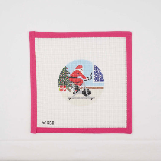 Sporty Santa Ornament - Spinning Santa