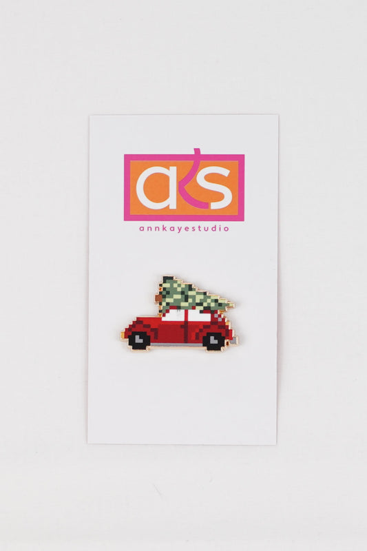 VW with Christmas Tree Needleminder