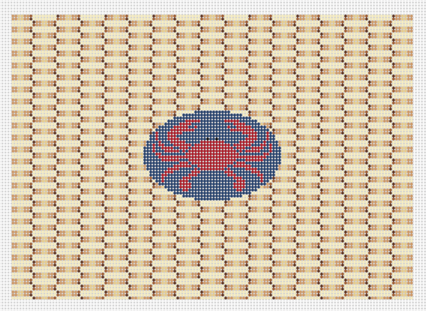 Crab on Wicker Clutch